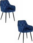 Leobert YORK chair - velvet garnet / black legs x 2