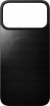 NOMAD Magnetic Leather Back - magnetic overlay on iPhone 17 Pro compatible z MagSafe, Horween leather (black)