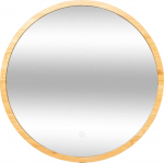 Mirror 5five Bathroom mirror with lighting LED, bamboo frame, &Oslash; 57 cm