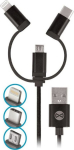 Kabel USB Forever USB-A - Lightning 1 m Czarny (T_01626)
