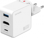 4smarts 3in1 HDMI Hub charger GaN Flex 65W white