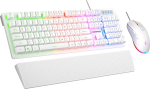Rampage Fortuna Wired Keyboard and Mouse Set White - Rampage Fortuna Gaming Set: Keyboard, Mouse Pad, and Mouse 12800 DPI, white