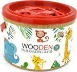Pro Kids Wooden colorful blocks 50 items with sorter