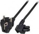 MicroConnect Power Cord CEE 7/7 - C5 1.8m, With angled CEE7/7-C5