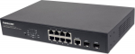 INTELLINET Switch 8-Port Gigabit Web-managed PoE+ Desk 2xSFP