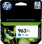 HP 963XL High Yield Cyan Ink, 963XL, Original
