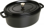 Zwilling STAUB LA COCOTTE - Casserole - Oval - cast iron - Ceramics - Gas - Halogen - Induction - sealed Platte - Schwarz - enamel