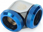 Bitspower Adapter 90 Grad 16mm AD Hardtube auf 16mm AD Hardtube - shiny black/blue