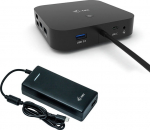 i-tec USB-C Dual Display Docking Station 2x DP LAN AUDIO Power Delivery 100 W + i-tec Universal Charger 100 W - i-tec docking station USB-C Dual Display Dock