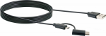 Schwaiger USB-Kabel 3.1 St. C->2.0 Micro B 1.00m Schwarz
