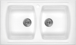 Zlewozmywak Deante Slewozmywak 2-chamber Lusitano without drainer 50 x 86cm white (ZCL_620N)