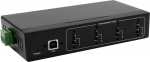 Exsys EX-11214HMVS USB 2.0 Metal Hub Power Supply DIN-Genesys Rail Kit