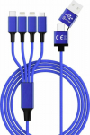 smrter Hydra ELITE 6in1 Nylon-Ladekabel Typ Lightning, blue retail