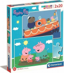 Clementoni CLE puzzle 2x20 SuperKolor Peppa Pig 24797