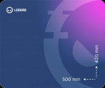 Lorgar Main 135, Gaming mouse pad, High-speed surface, Purple anti-slip rubber base, size: 500mm x 420mm x 3mm, weight 0.41kg