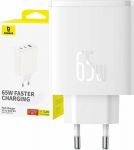 Baseus charger Wall charger Baseus OS-Cube Pro 2xUSB-C + USB, 65W (White)