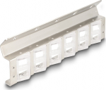 Delock Halter for modular use (vertical) - neigbar - Rack mountable, suitable for Wandmontage - Silber - 25.4cm/48.3cm (10"/19")