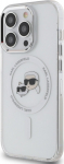 Karl Lagerfeld IML K&CH Heads Metal Frame MagSafe Case for iPhone 15 Pro Max / Transparent