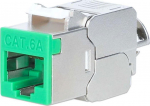 INTELLINET Cat6a 10G STP Keystone module green