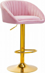 Activeshop 4Rico Bar stool QS-B16G velvet pink