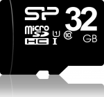 Silicon Power m&auml;lukaart microSDHC 32GB Class 10 + adapter