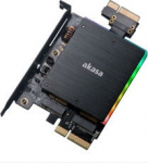 Akasa Dual M.2 PCI-E RGB LED Adapter Karte