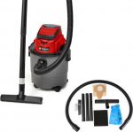 Einhell TC-VC 18/15 Li-Solo - Drum Vacuum - Dry&Nass - Staubbeutel - 15 l - 72 dB - Schwarz - Rot