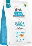 Dry food for young dog (3 months - 2 years), large breeds over 25 kg - Brit Care Dog Grain-Free Junior Large salmon 3kg