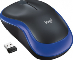 Log Logitech M185 Wireless Mouse, RF Wireless, 1000 DPI, Black/Blue