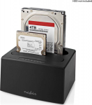 Nedis HDDUDB3210BK - HDD - SSD - SATA - Serial ATA II - Serial ATA III - 2.5.3.5" - 8 TB - USB 3.2 Gen 1 (3.1 Gen 1) Type-A - 5 Gbit/s