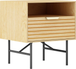Nightstand BASSEL 45x40xH50cm, 3D melamine