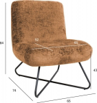 Slipper chair FARICA orange