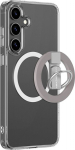AMAZINGTHING Minimal Mag Case with Magnetic Ring and Magnetic Ring Silicone Case do Samsung Galaxy S25+ - Transparent