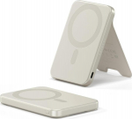 Satechi OntheGo Magnetic Qi2 Powerbank Stand 5000 mAh Sand