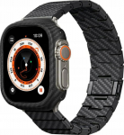 Band PITAKA Carbon Fiber Modern for Apple Watch 1/2/3/4/5/6/7/8/9/10/11/SE/SE 3/Ultra1/2/3 black