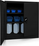 Jan Nowak BEATA metal cabinet with doors, 900 x 930 x 400 mm, czarna