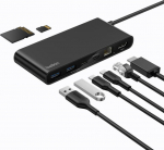 Belkin CONNECT USB-C 8-in-1 Hub Dual USB-C Ports schw.INC024hqBK
