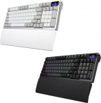 ASUS ROG Azoth 96 HE, Verkabelt & Kabellos, USB + RF Wireless + Bluetooth, Magnetic-mechanical key switch, QWERTZ, RGB-LED, Schwarz