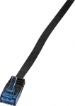 Logilink Flachpatchkabel RJ45 U/UTP Cat6 0.50m schwarz