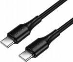 Kabel USB C do USB C Hoco 3A 60W 1 m X120 czarny