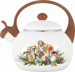 NON-ELECTRIC KETTLE OD 3029 ENAMEL 2.2 L MUSHROOMS