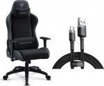 Armchair SENSE7 Spellcaster FUKU XL PU czarny + kabel usb