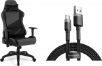 Armchair SENSE7 Spellcaster cloth Senshi Edition XL szary + kabel usb