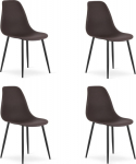 Leobert Krzesło WAT coffee / black legs x 4