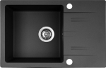 PYRAMIS LEFKADA sink (68x44) 1B 1D black + Flessi Black Edition tap - 070 260 611F