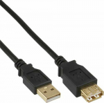 Cable USB InLine USB-A - USB-A 0.5 m Czarny (34650S)