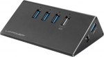 LC-Power USB-Hub 3x USB 3.0 + 1xLadefunktion LC-HUB-ALU-2B-4