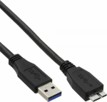 Cable USB InLine USB-A - micro-B 0.5 m Czarny (35405)