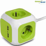 GreenBlue MagicCube quadruple current socket, 2 Input usb 1.4m GreenBlue GB118G German version