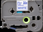 Brother TZE253 Laminated tape Blue Text,White Bottom, 24mm